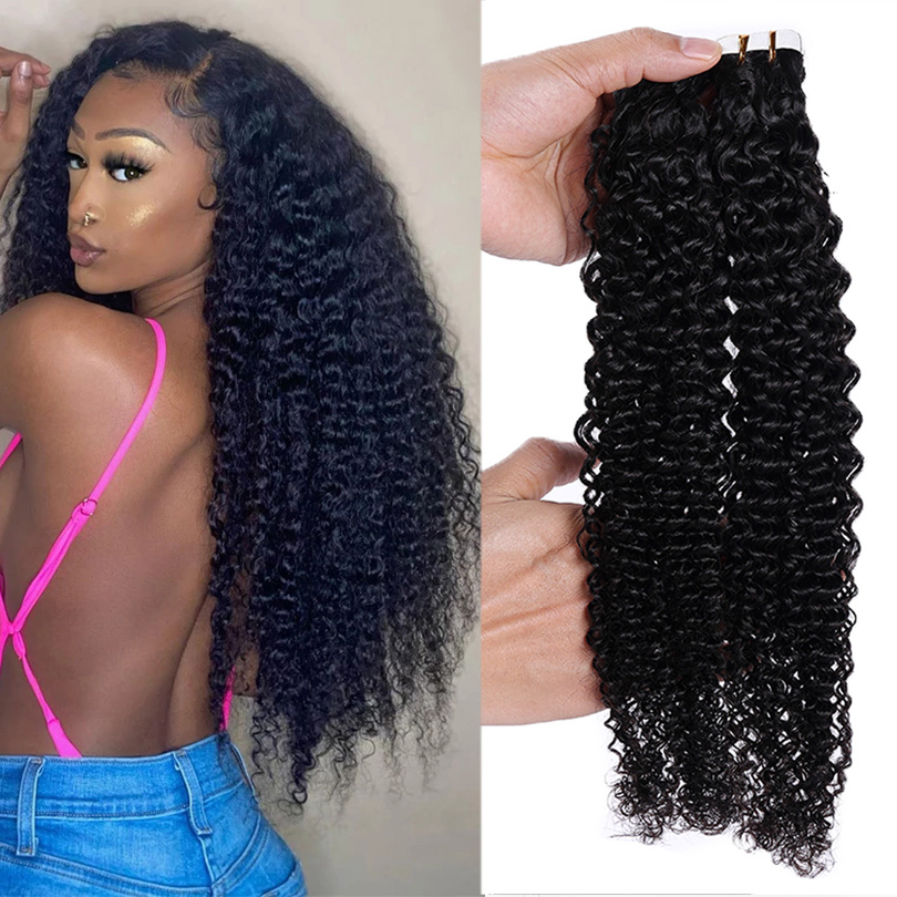 Deep Curly Tape In Extension Human Virgin Hair (20 pcs/set)